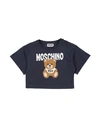 Moschino Kid Babies'  Toddler Girl T-shirt Midnight Blue Size 6 Cotton, Elastane