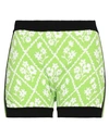 Cormio Woman Shorts & Bermuda Shorts Green Size M Cotton, Polyamide In Green