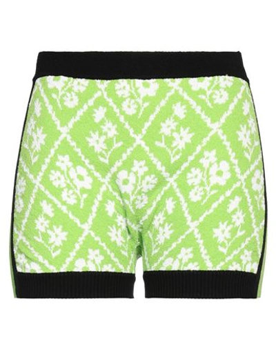 Cormio Woman Shorts & Bermuda Shorts Green Size M Cotton, Polyamide