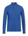 Drumohr Man Polo Shirt Bright Blue Size Xl Cotton