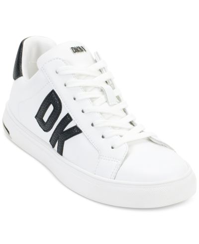 Dkny Abeni Lace-up Platform Sneakers In Bright White,black