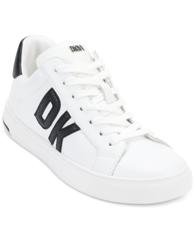 Dkny Women's Abeni Lace Up Sneaker In Bright White/black