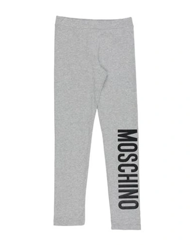 Moschino Kid Babies'  Toddler Girl Leggings Grey Size 6 Cotton, Elastane