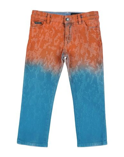 DOLCE & GABBANA DOLCE & GABBANA TODDLER BOY JEANS ORANGE SIZE 5 COTTON, ELASTANE, POLYESTER
