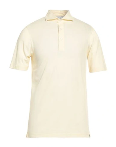 Gran Sasso Man Polo Shirt Light Yellow Size 40 Cotton