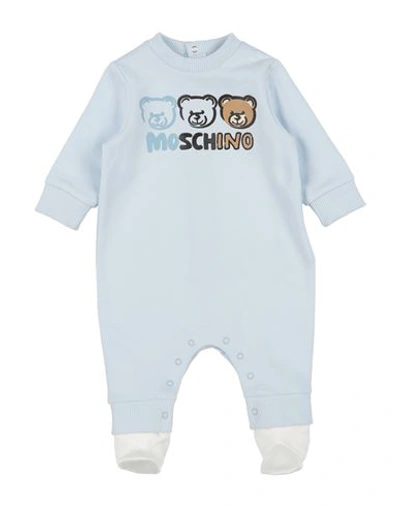 Moschino Baby Newborn Boy Baby Jumpsuits & Overalls Sky Blue Size 3 Cotton, Elastane, Organic Cotton