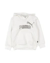 Puma Ess+ Logo Hoodie Fl G Toddler Girl Sweatshirt Off White Size 6 Cotton, Polyester, Elastane In Off White