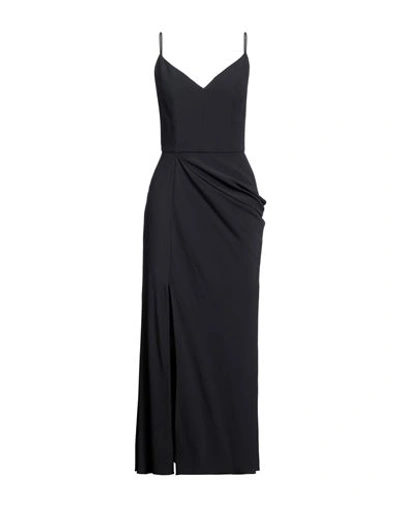 Alexander Mcqueen Woman Midi Dress Black Size 4 Viscose, Acetate