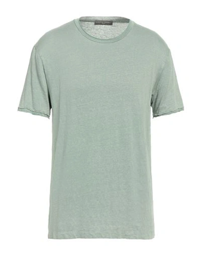 Daniele Fiesoli Man T-shirt Light Green Size Xxl Linen, Elastane In Green