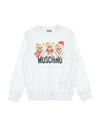 Moschino Kid Babies'  Toddler Sweatshirt Cream Size 6 Cotton, Elastane In White
