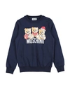 Moschino Kid Babies'  Toddler Sweatshirt Navy Size 5 Cotton, Elastane In Navy Blue