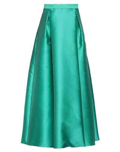 Simona Corsellini Woman Maxi Skirt Emerald Green Size 4 Polyester