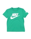Nike Futura Evergreen Ss Tee Toddler Boy T-shirt Green Size 7 Cotton, Polyester In Green