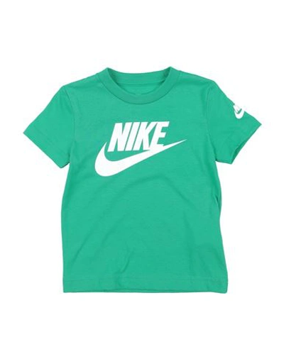 Nike Babies'  Futura Evergreen Ss Tee Toddler Boy T-shirt Green Size 7 Cotton, Polyester