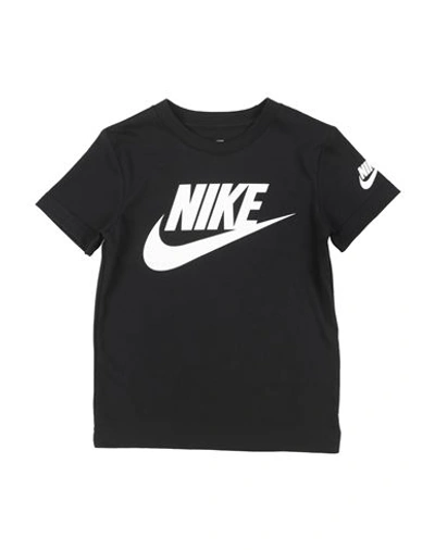 Nike Babies'  Futura Evergreen Ss Tee Toddler Boy T-shirt Black Size 7 Cotton, Polyester