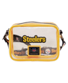 LOUNGEFLY WOMEN'S LOUNGEFLY PITTSBURGH STEELERS CLEAR CROSSBODY BAG