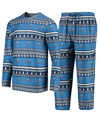 Concepts Sport Men's  Navy Navy Midshipmen Ugly Sweater Long Sleeve T-shirt And Pants Sleep Set In Navy
