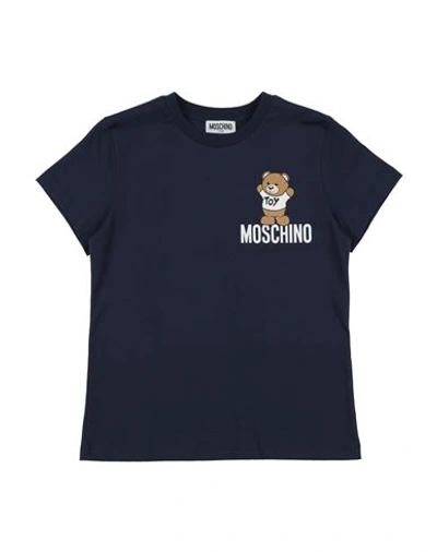 Moschino Kid Babies'  Toddler T-shirt Navy Blue Size 4 Cotton, Elastane
