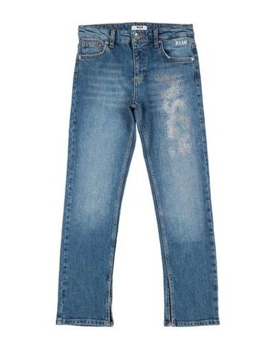 Msgm Babies'  Toddler Girl Jeans Blue Size 6 Cotton, Elastane