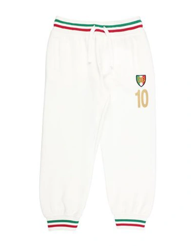 Dolce & Gabbana Babies'  Toddler Boy Pants White Size 3 Cotton, Viscose, Polyester, Elastane