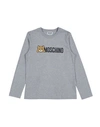 Moschino Kid Babies'  Toddler T-shirt Light Grey Size 6 Cotton, Elastane
