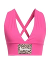 Disclaimer Woman Top Fuchsia Size S Polyamide, Elastane In Pink