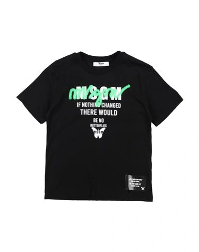 Msgm Babies'  Toddler Girl T-shirt Black Size 6 Cotton