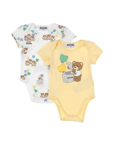 Moschino Baby Newborn Baby Accessories Set Light Yellow Size 3 Cotton