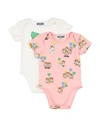 Moschino Baby Newborn Baby Accessories Set Pink Size 3 Cotton