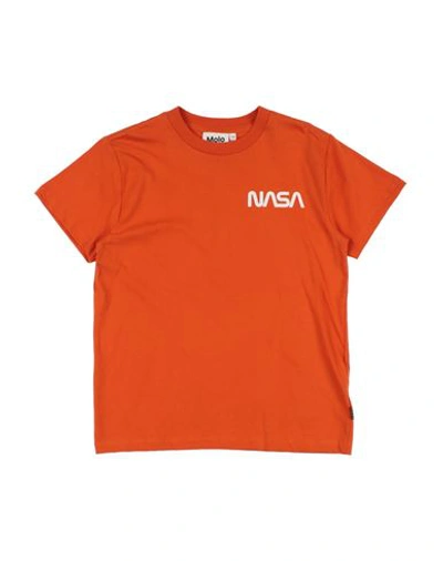 Molo Babies'  Toddler T-shirt Orange Size 7 Organic Cotton