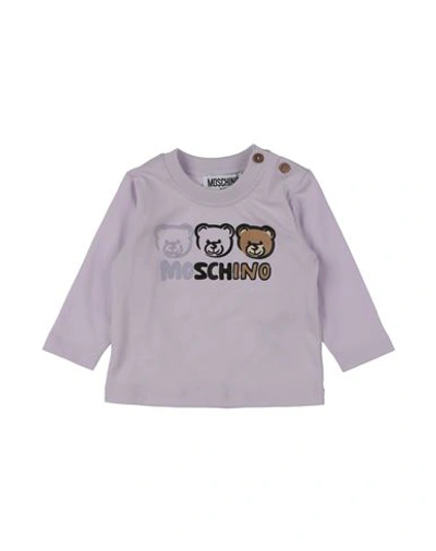 Moschino Baby Newborn T-shirt Lilac Size 3 Cotton In Purple