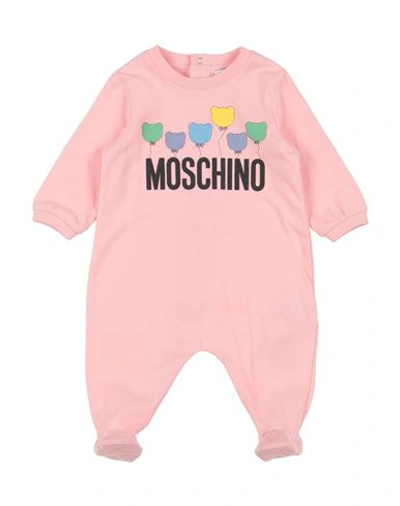 Moschino Baby Newborn Girl Baby Jumpsuits & Overalls Pink Size 1 Cotton, Elastane