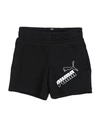 Puma Toddler Boy Shorts & Bermuda Shorts Black Size 7 Cotton, Polyester In Black