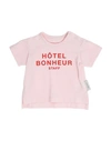 Tinycottons Newborn Girl T-shirt Pink Size 3 Cotton, Elastane In Pink
