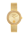 VERSUS WOMEN'S LEA TWO HAND GOLD-TONE STAINLESS STEEL WATCH 35MM
