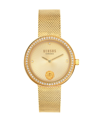 Versus Women's Lea Two Hand Gold-tone Stainless Steel Watch 35mm