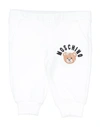 Moschino Baby Newborn Pants White Size 3 Organic Cotton, Elastane, Polyester