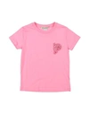 Pucci Toddler Girl T-shirt Pink Size 6 Cotton, Polyester, Glass In Pink