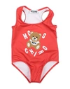 Moschino Kid Babies'  Toddler Girl One-piece Swimsuit Orange Size 6 Polyester, Elastane