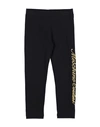Moschino Kid Toddler Girl Pants Black Size 5 Cotton, Elastane, Polyamide, Metallic Fiber, Paper Yarn In Black