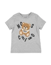 Moschino Kid Babies'  Toddler T-shirt Grey Size 6 Cotton