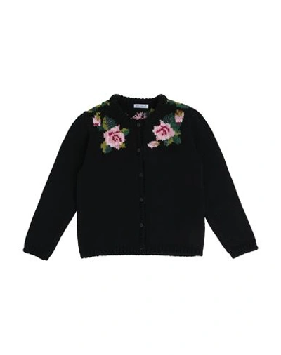 Dolce & Gabbana Babies'  Toddler Girl Cardigan Black Size 7 Wool, Viscose, Polyester