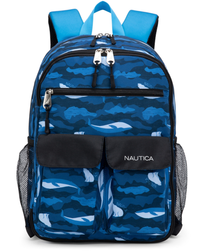 Nautica Kids Backpack For School, 16" H In Polar Camo