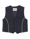 ICEBERG ICEBERG TODDLER BOY TAILORED VEST MIDNIGHT BLUE SIZE 6 VISCOSE, POLYAMIDE, ELASTANE