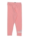 Puma Babies'  Ess Logo Leggings G Toddler Girl Leggings Salmon Pink Size 6 Cotton, Elastane