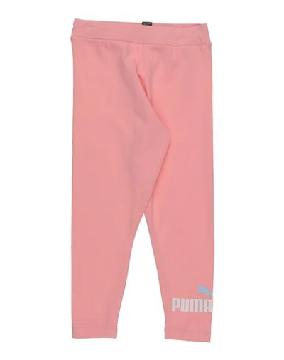 Puma Babies'  Ess Logo Leggings G Toddler Girl Leggings Salmon Pink Size 6 Cotton, Elastane