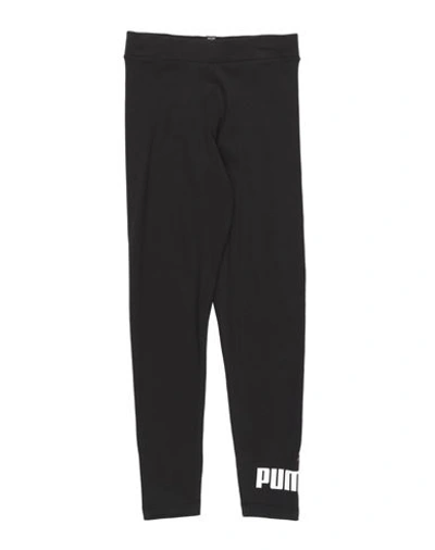 Puma Babies'  Ess Logo Leggings G Toddler Girl Leggings Black Size 5 Cotton, Elastane