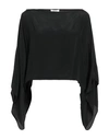 Ottod'ame Woman Top Black Size Onesize Acetate, Silk