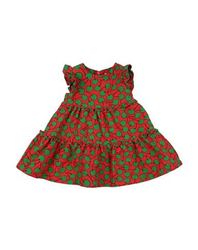 Moschino Baby Newborn Girl Baby Dress Red Size 3 Cotton