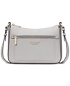 Kate Spade Hudson Pebbled Leather Crossbody In Paltinum Gray